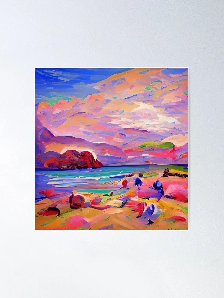 Abstract Art - Abstract - Impressionism -Modern Art -Ocean - Lake -Beach |  Poster