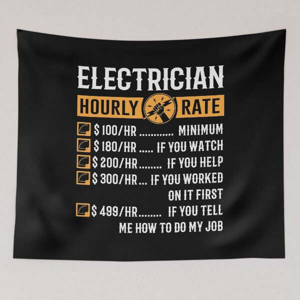 Item preview, Electrician Hourly Rate designed and sold by SageTobias.