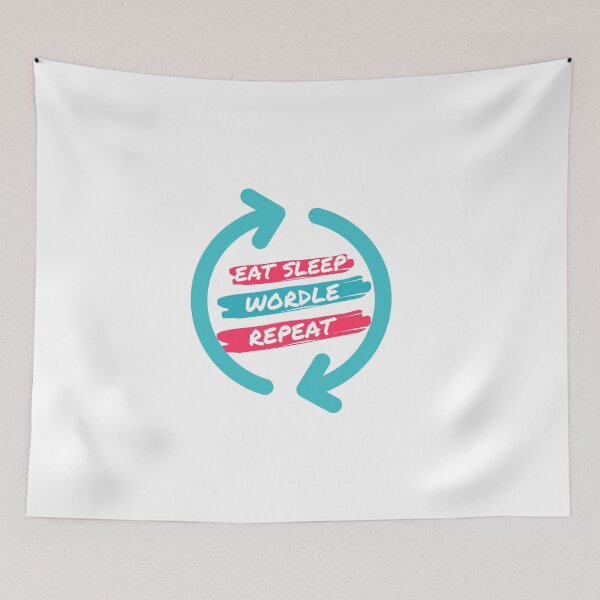 Item preview, eat sleep wordle repeat designed and sold by DoraHappy.