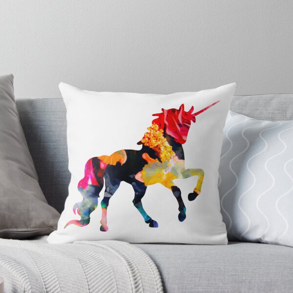Artikelvorschau, Floral Colorful unicorn silhouette entworfen und verkauft von FleurDeTango.