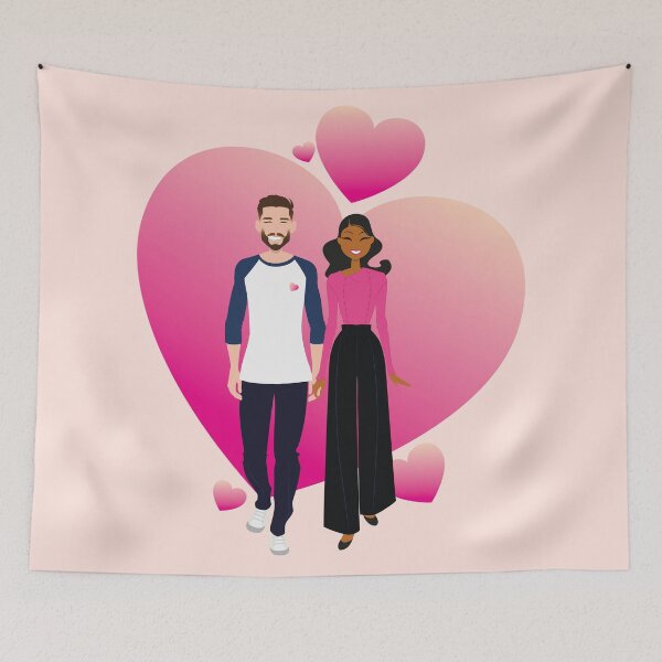Item preview, interracial couple designed and sold by ladstudio.