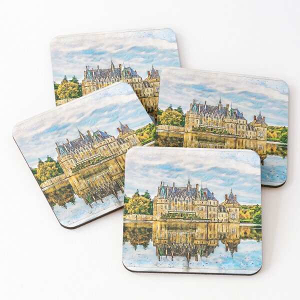 Item preview, Castle de la Bretesche in the reflection of autumn. Brittany, France. designed and sold by Newlander90.
