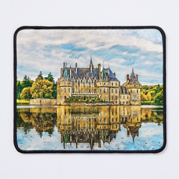 Item preview, Castle de la Bretesche in the reflection of autumn. Brittany, France. designed and sold by Newlander90.