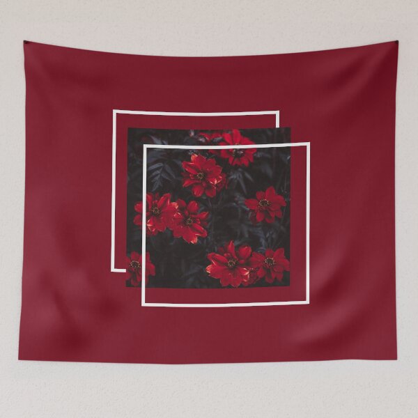 Item preview, Aesthetic Red Flowers with Frames designed and sold by cerenalkan.