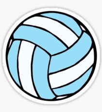 blue and white volleyball Sticker