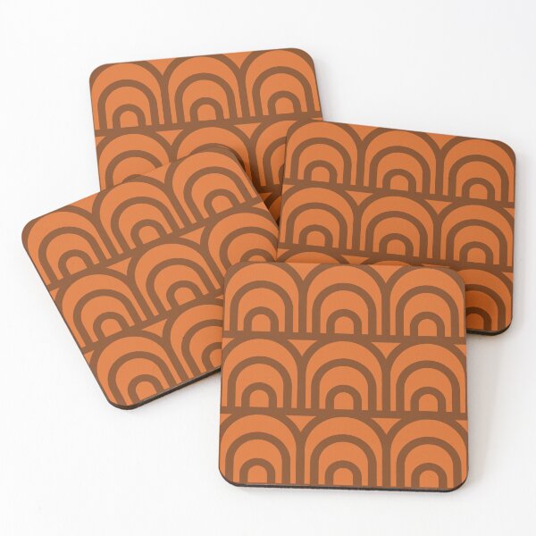 Item preview, Retro Orange and brown arches scale print designed and sold by DemonicGloom.