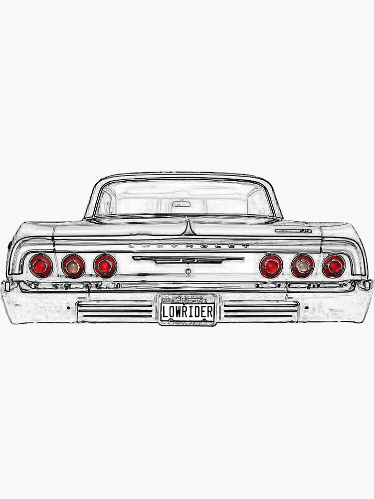 64 Impala Lowrider Truck Open Decal