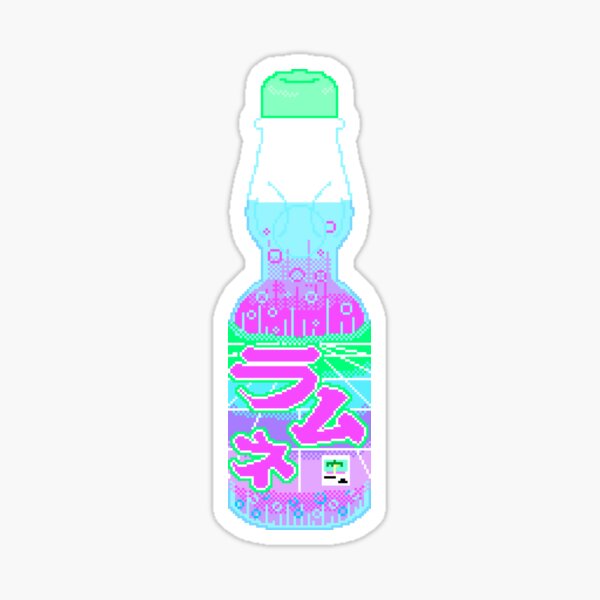 Vaporwave Ramune Sticker
