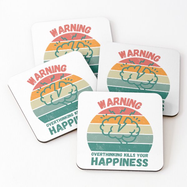 Item preview, Warning Overthinking Kills Your Happiness designed and sold by LuckyKermit.