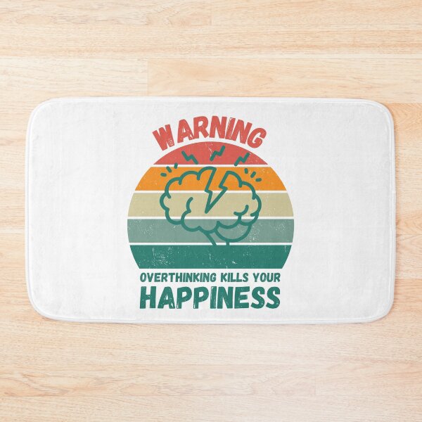 Item preview, Warning Overthinking Kills Your Happiness designed and sold by LuckyKermit.