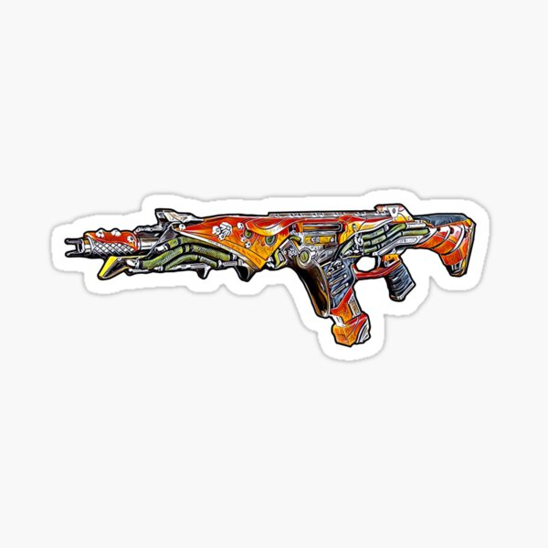 Vista previa del artículo con la obra «Carabina R301-Buster de percebes», diseñado y vendido por WalrusStickers.