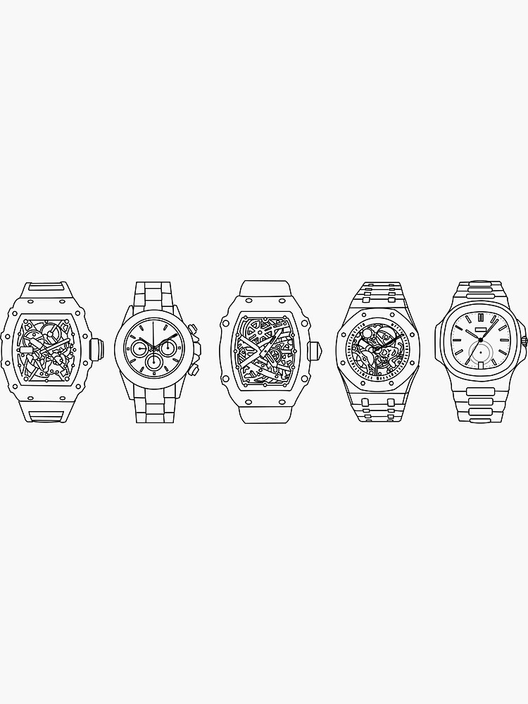 Vector Wrist Watch Outline Icon Graphic by SAM Designs · Creative Fabrica