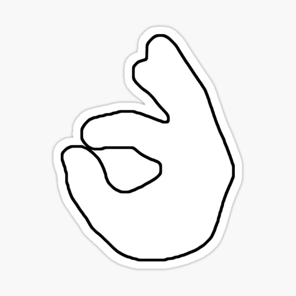 Ok Hand Sign Stickers Redbubble - ok emoji hands roblox