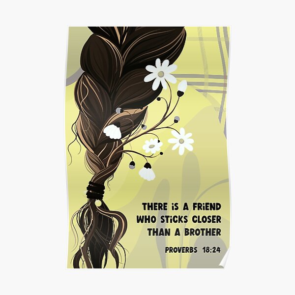 Póster «JW aliento con versículo de la Biblia para amiga y hermana» de