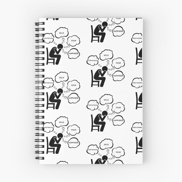 Item preview, Warning Overthinking Kills Your Happiness Thought Bubbles designed and sold by LuckyKermit.