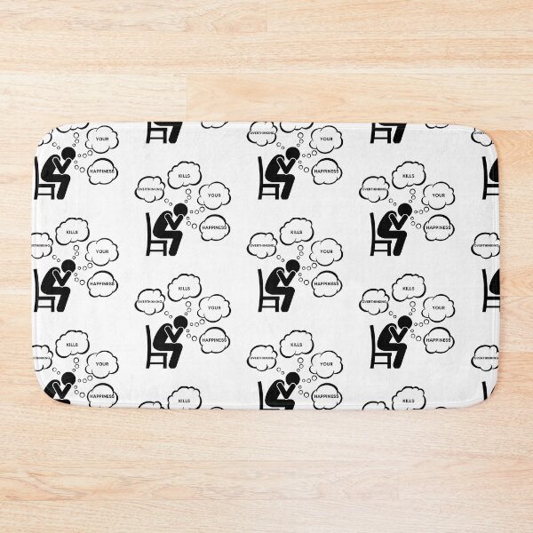 Item preview, Warning Overthinking Kills Your Happiness Thought Bubbles designed and sold by LuckyKermit.