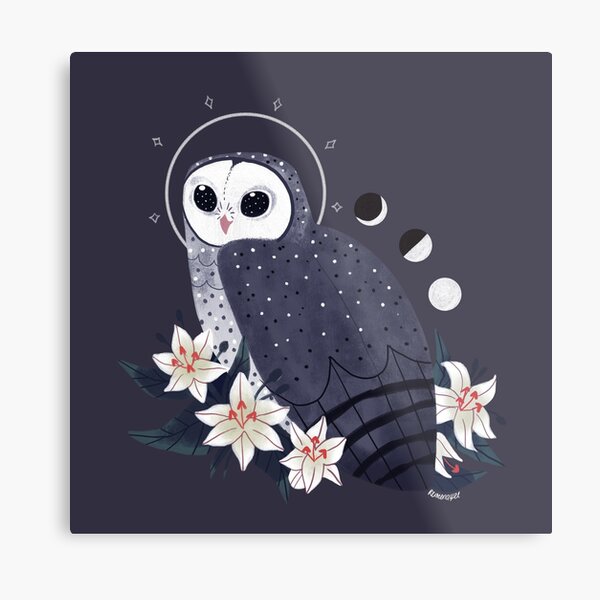 Familiar - Sooty Owl Metal Print