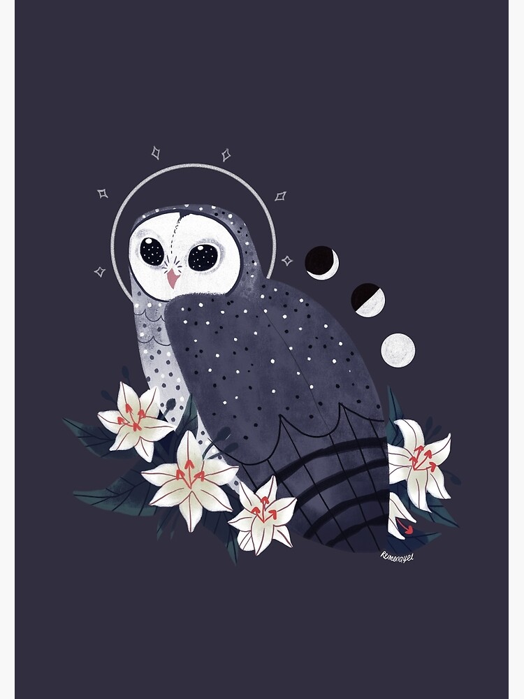 Thumbnail 3 of 3, Spiral Notebook, Familiar - Sooty Owl designed and sold by straungewunder.