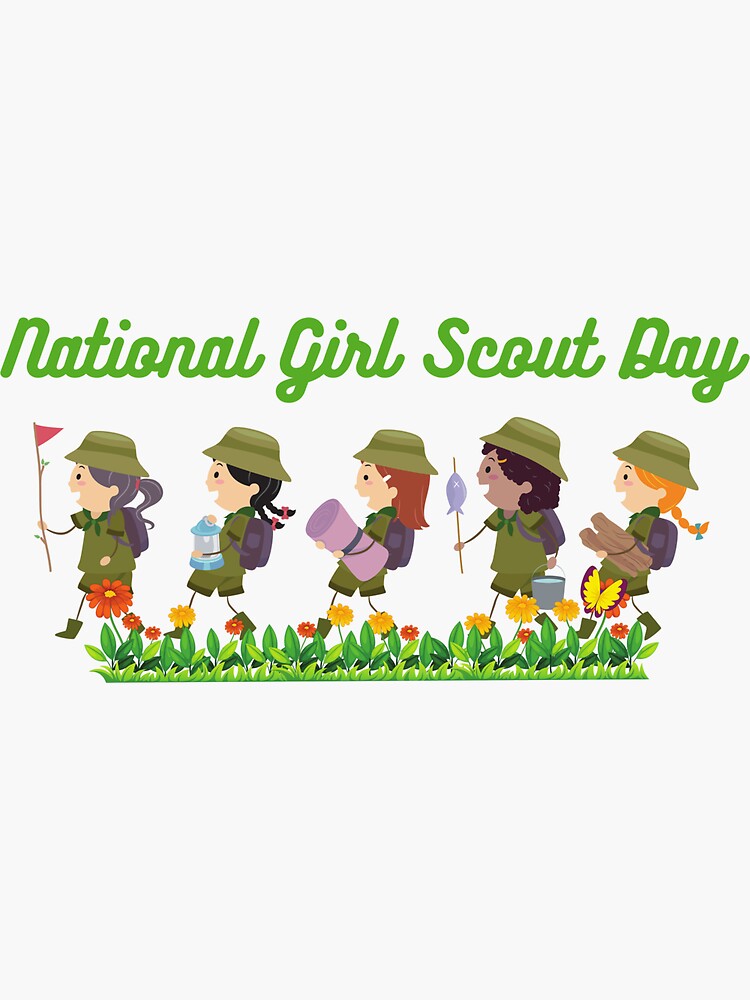 "National Girl Scout Day" Sticker For Sale By SolSel ⭐⭐⭐⭐⭐ | Redbubble