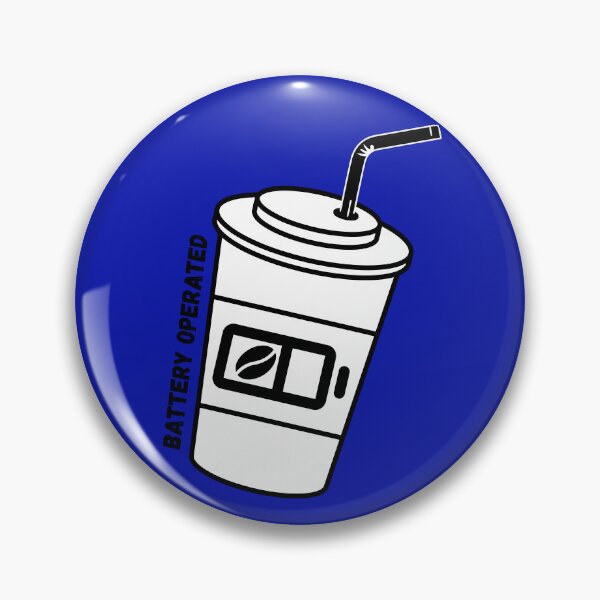 Item preview, Coffee Battery Operated Cup With Straw In Blue designed and sold by LuckyKermit.