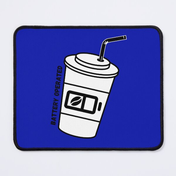 Item preview, Coffee Battery Operated Cup With Straw In Blue designed and sold by LuckyKermit.