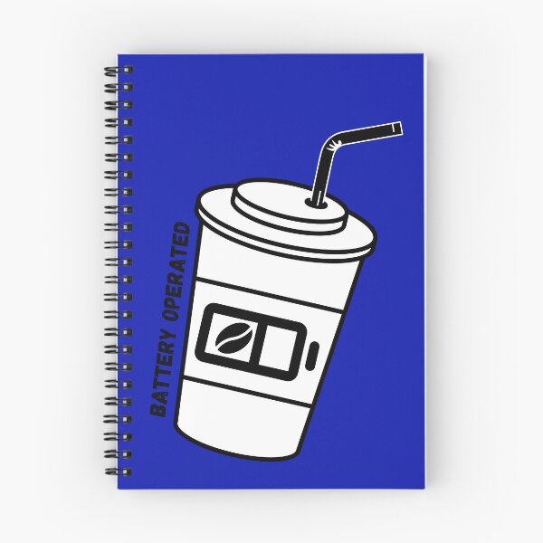 Item preview, Coffee Battery Operated Cup With Straw In Blue designed and sold by LuckyKermit.