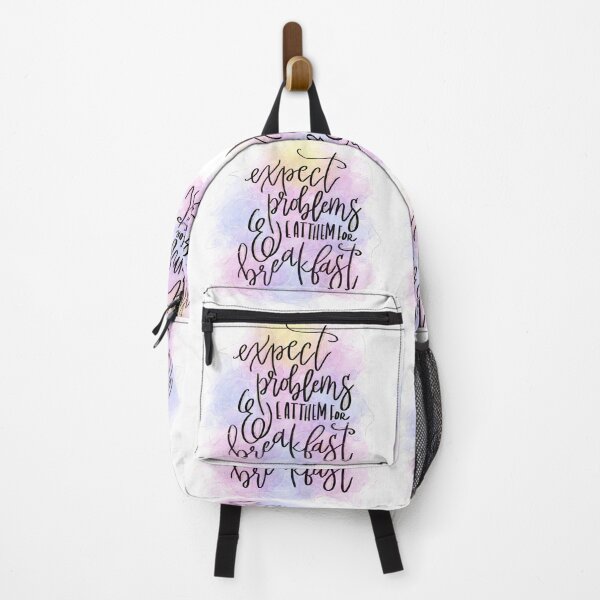 Item preview, Expect problems, eat them for breakfast motivational Quote designed and sold by ManifestoDesign.