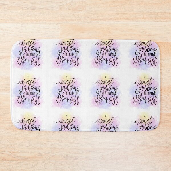 Item preview,  Expect problems, eat them for breakfast motivational Quote designed and sold by ManifestoDesign.