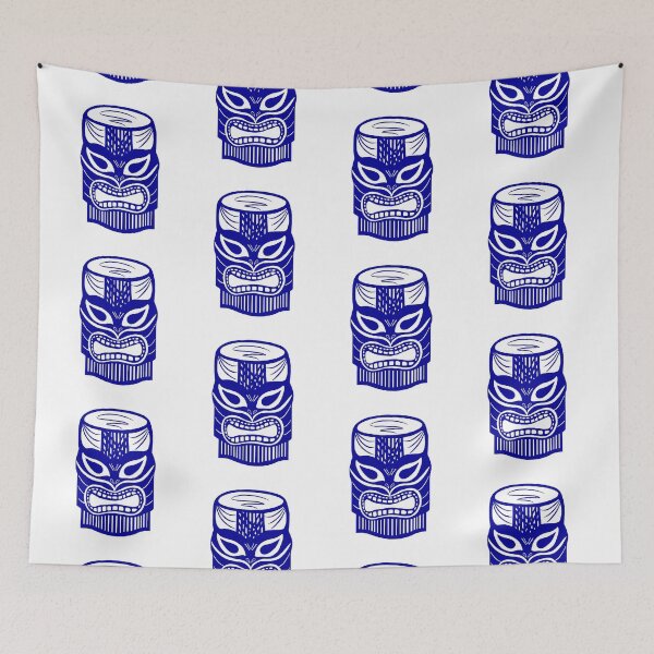 Item preview, Tiki Design, navy blue designed and sold by LuluLaRock.