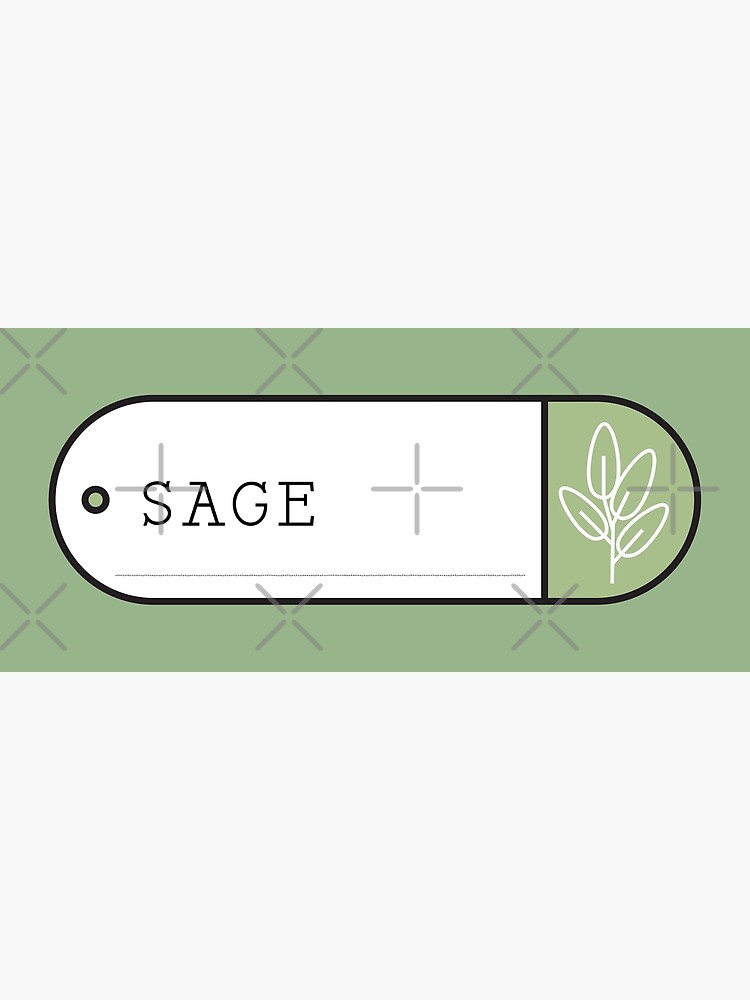 "Sage label for container" Poster for Sale by mixtape80 Redbubble