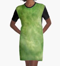 Greenish Trendsetter Graphic T-Shirt Dress