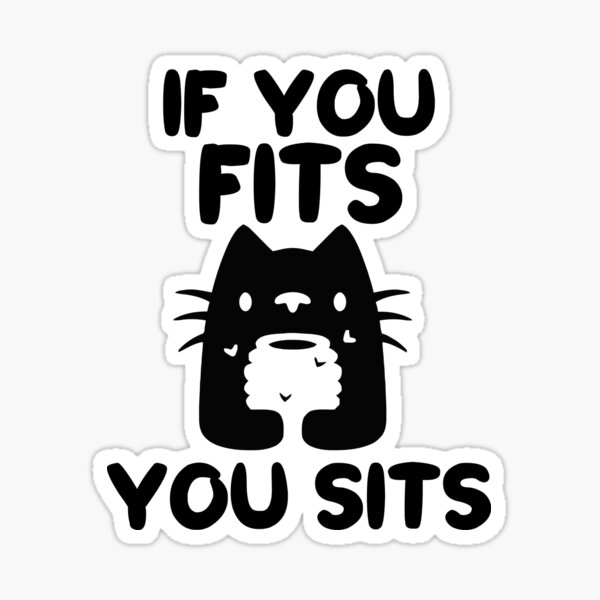 Fat Cat Fitted Sticker