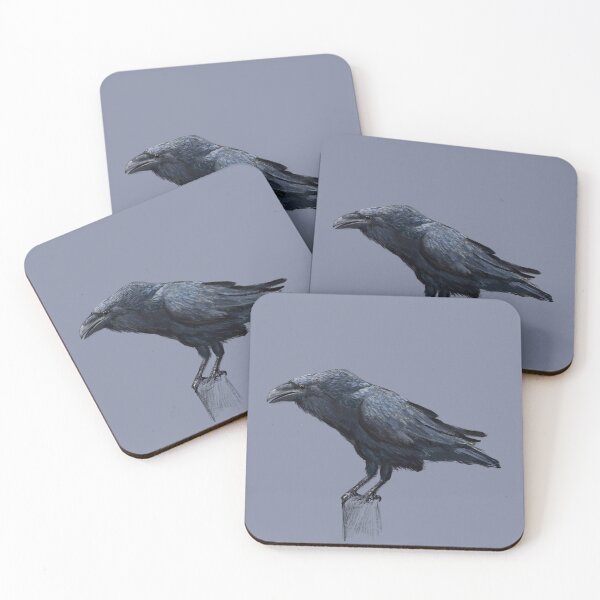 Item preview, Raven sketch blue designed and sold by Simon De Meulenaer.