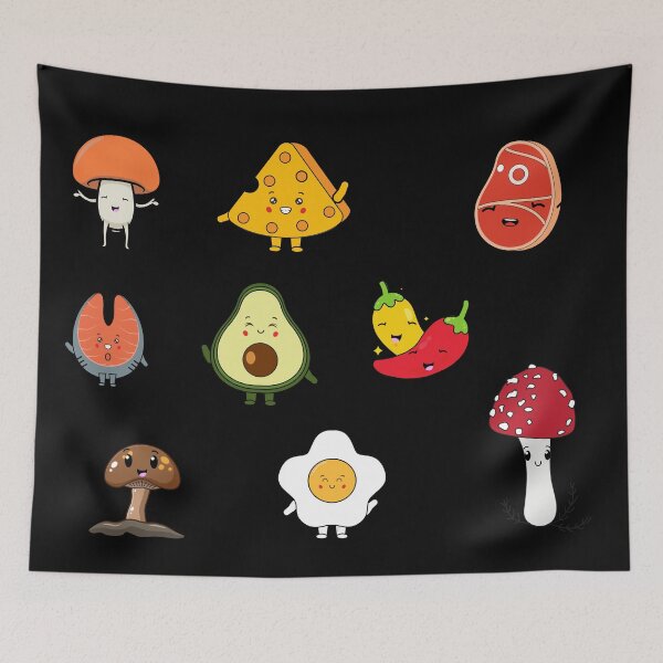 Item preview, Paquete de pegatinas cetogénicas de verduras kawaii designed and sold by ProtonProject.