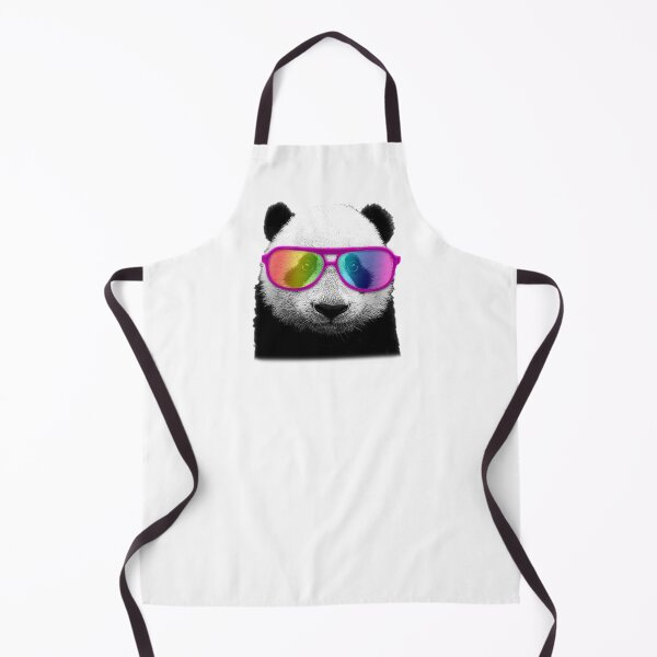 Item preview, Cool rainbow panda bear with glasses (white) designed and sold by Madame Memento.