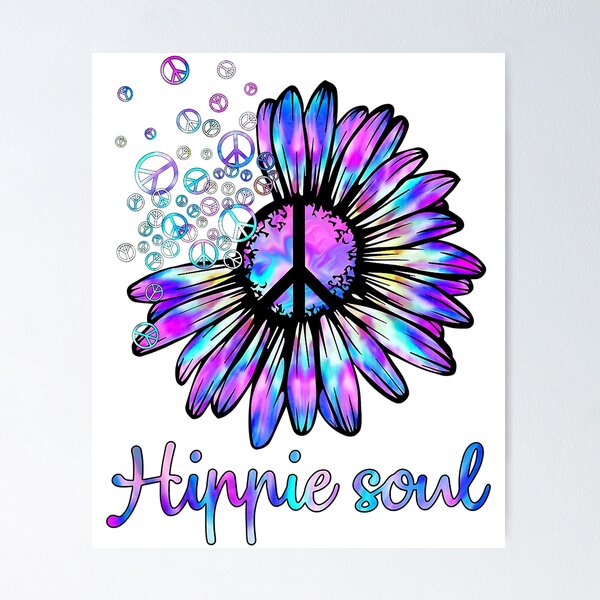 8" Floral Peace Symbol STENCIL Boho Retro Hippie Soul Love Daisy DIY  Art Signs