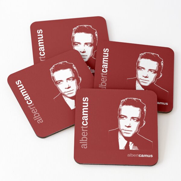 Item preview, Classic Albert Camus posterposter (red) designed and sold by CMYKStudio.
