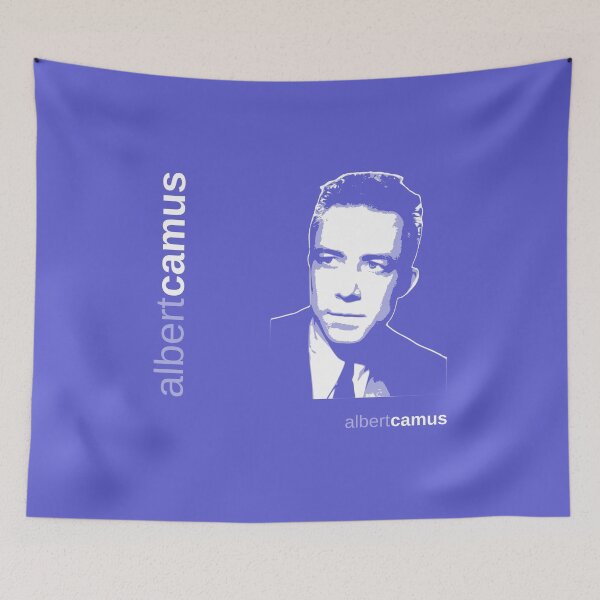 Item preview, Classic Albert Camus poster (indigo) designed and sold by CMYKStudio.