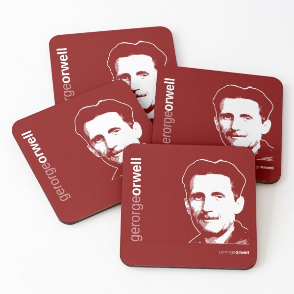 Item preview, Classic George Orwell poster (red) designed and sold by CMYKStudio.