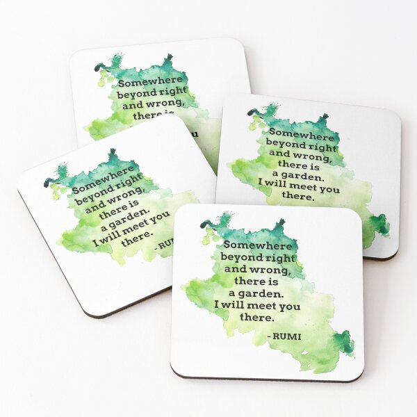 Item preview, Rumi Quote Somewhere beyond right and wrong there is a garden I will meet you there designed and sold by avit1.