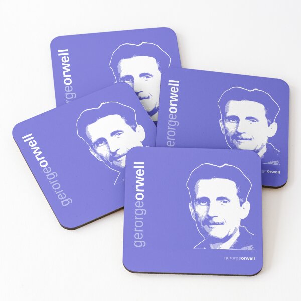 Item preview, Classic George Orwell poster (indigo) designed and sold by CMYKStudio.