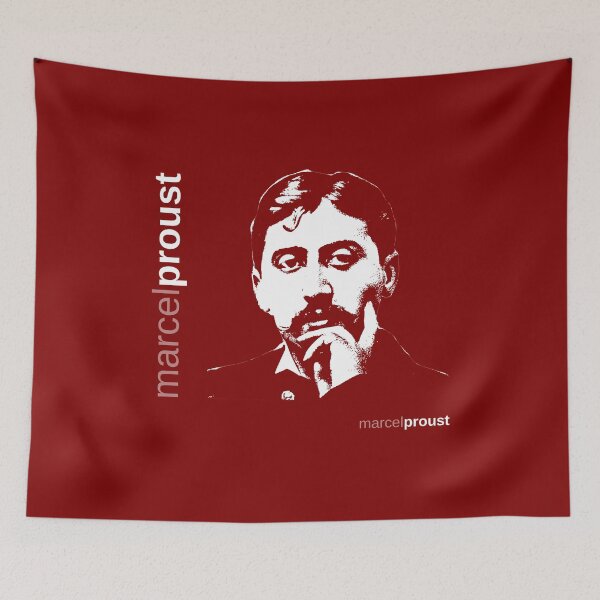 Item preview, Classic Marcel Proust poster (red) designed and sold by CMYKStudio.