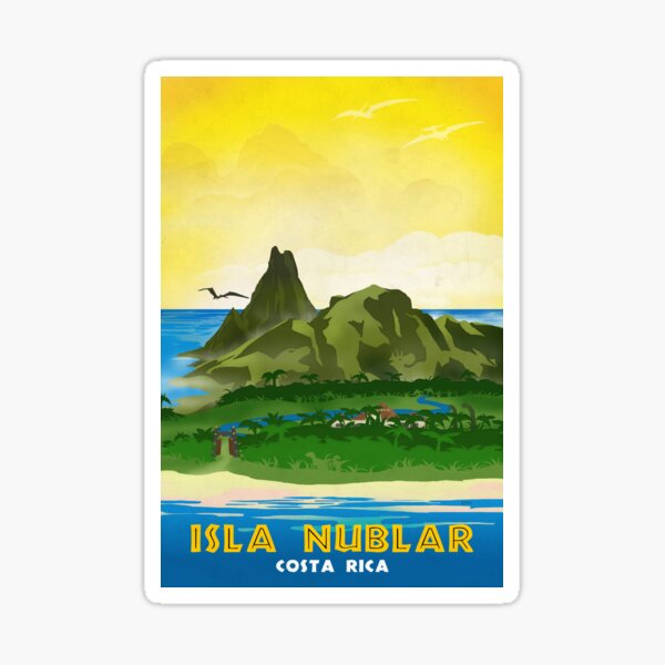 Item preview, Isla Nublar - Retro Jurassic Park Travel Poster designed and sold by forge22.