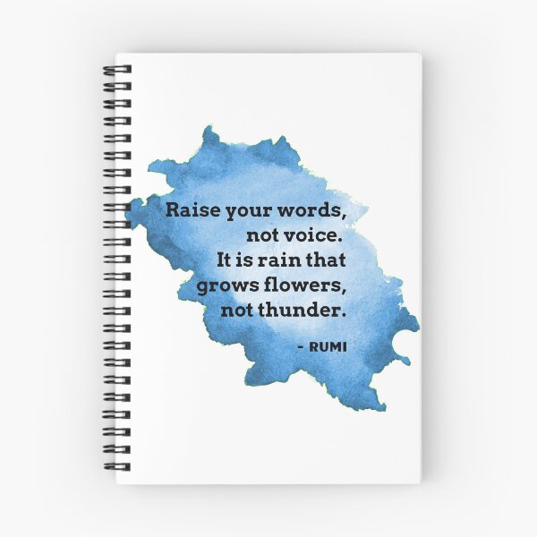 Item preview, Rumi Quote Raise your words not voice It is rain that grows flowers not thunder designed and sold by avit1.
