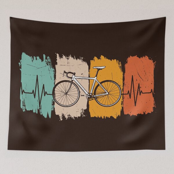 Item preview, Cyclist Heartbeat | Mountain Biking | Cycling Retro designed and sold by KrisSidDesigns.