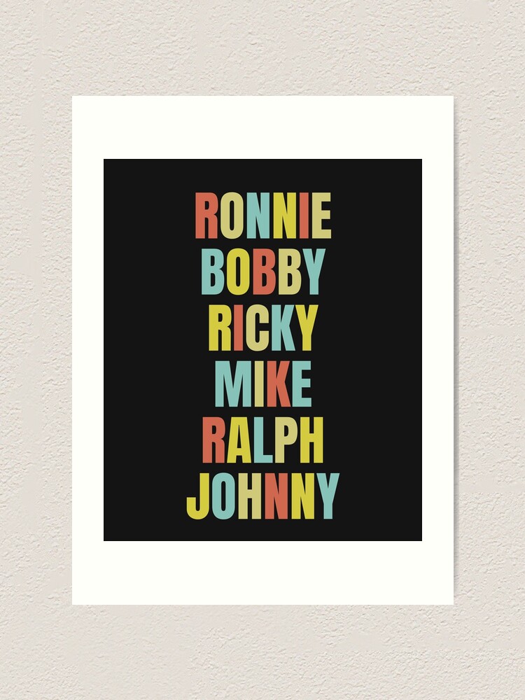 "Ronnie Bobby Ricky Mike Ralph Johnny 80s Vintage Slang Rap Popular
