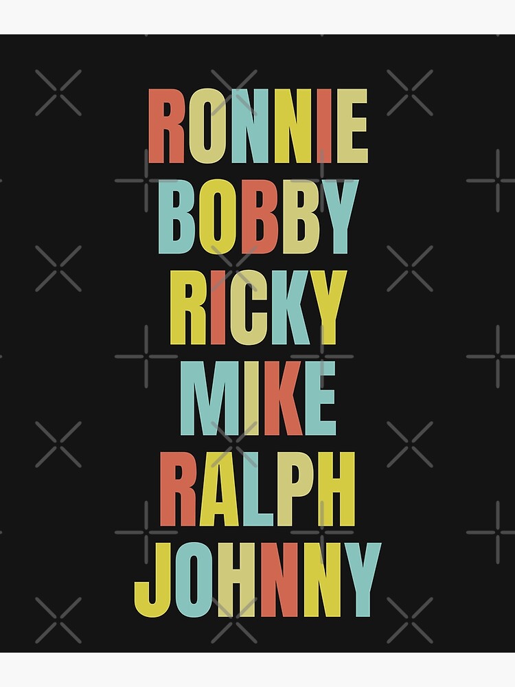 "Ronnie Bobby Ricky Mike Ralph Johnny 80s Vintage Slang Rap Popular