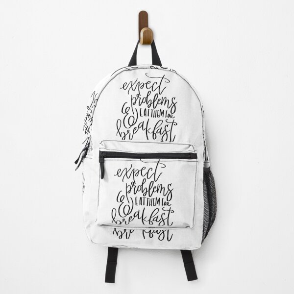 Item preview, Expect problems, eat them for breakfast motivational Quote designed and sold by ManifestoDesign.