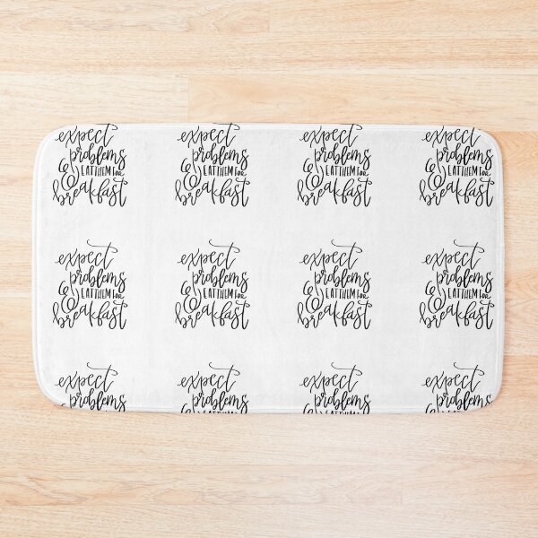 Item preview, Expect problems, eat them for breakfast motivational Quote designed and sold by ManifestoDesign.