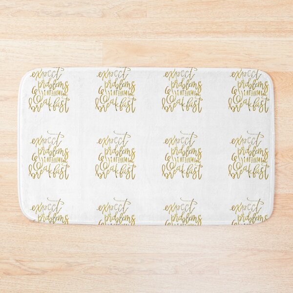 Item preview, Expect problems, eat them for breakfast motivational Quote designed and sold by ManifestoDesign.